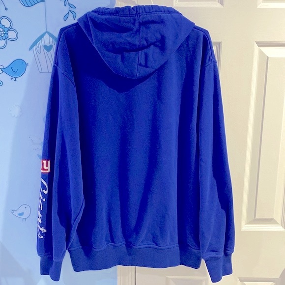 Vintage Style NFL New York Giants Embroidered Logos Blue Hoodie Men's Size XL !! - Picture 5 of 8